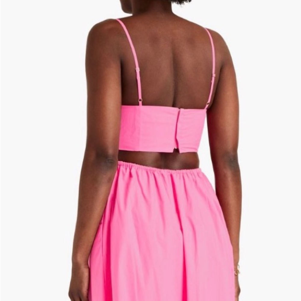 NICHOLAS Pink Dress Baylee Cotton Cut-Out Midi Dress US 6 - Picture 7 of 11